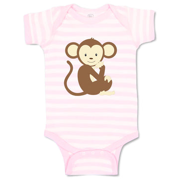 Baby Clothes Monkey Sits Safari Baby Bodysuits Boy & Girl Newborn Clothes Cotton