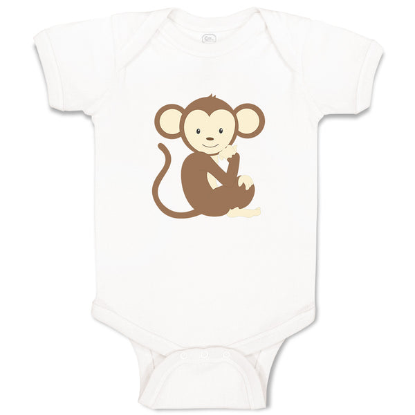 Baby Clothes Monkey Sits Safari Baby Bodysuits Boy & Girl Newborn Clothes Cotton