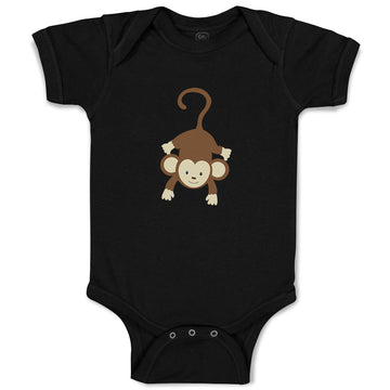 Baby Clothes Monkey Hangs Safari Baby Bodysuits Boy & Girl Cotton