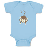 Baby Clothes Monkey Hangs Safari Baby Bodysuits Boy & Girl Cotton