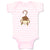 Baby Clothes Monkey Hangs Safari Baby Bodysuits Boy & Girl Cotton