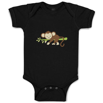Baby Clothes Monkey Palm Leaf Safari Baby Bodysuits Boy & Girl Cotton