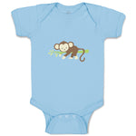 Baby Clothes Monkey Palm Leaf Safari Baby Bodysuits Boy & Girl Cotton
