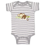 Baby Clothes Monkey Palm Leaf Safari Baby Bodysuits Boy & Girl Cotton