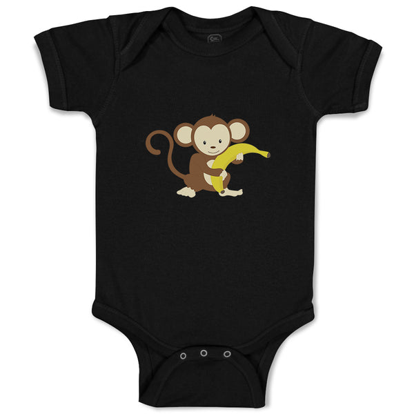 Baby Clothes Monkey Banana Safari Baby Bodysuits Boy & Girl Cotton