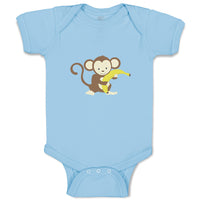 Baby Clothes Monkey Banana Safari Baby Bodysuits Boy & Girl Cotton