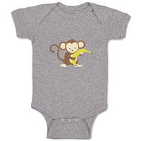 Baby Clothes Monkey Banana Safari Baby Bodysuits Boy & Girl Cotton