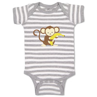 Baby Clothes Monkey Banana Safari Baby Bodysuits Boy & Girl Cotton