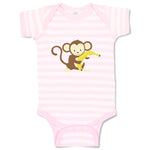 Baby Clothes Monkey Banana Safari Baby Bodysuits Boy & Girl Cotton