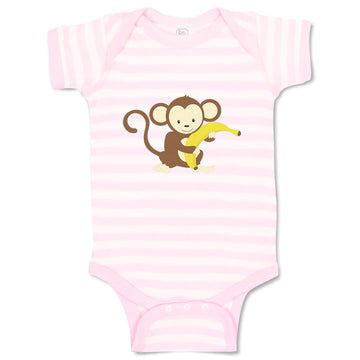Baby Clothes Monkey Banana Safari Baby Bodysuits Boy & Girl Cotton