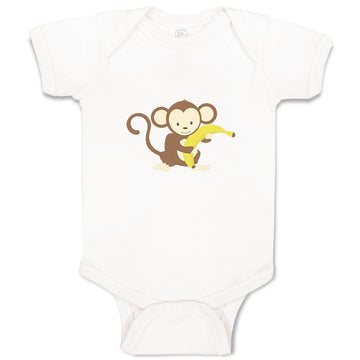 Baby Clothes Monkey Banana Safari Baby Bodysuits Boy & Girl Cotton