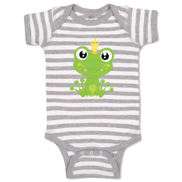 Baby Clothes Prince Frog Sits Funny Baby Bodysuits Boy & Girl Cotton