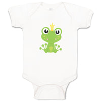 Baby Clothes Prince Frog Sits Funny Baby Bodysuits Boy & Girl Cotton