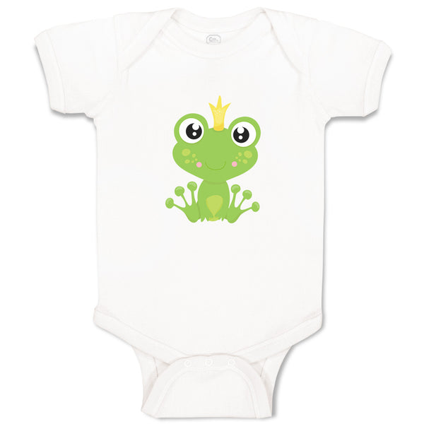 Baby Clothes Prince Frog Sits Funny Baby Bodysuits Boy & Girl Cotton