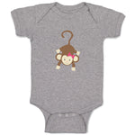 Baby Clothes Monkey Hangs Girl Safari Baby Bodysuits Boy & Girl Cotton