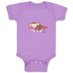 Baby Clothes Monkey Palm Leaf Girl Safari Baby Bodysuits Boy & Girl Cotton
