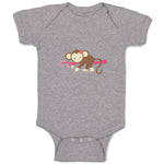 Baby Clothes Monkey Palm Leaf Girl Safari Baby Bodysuits Boy & Girl Cotton