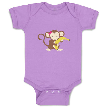 Baby Clothes Monkey Banana Girl Safari Baby Bodysuits Boy & Girl Cotton