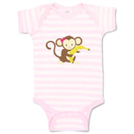 Baby Clothes Monkey Banana Girl Safari Baby Bodysuits Boy & Girl Cotton