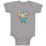 Baby Clothes Monkey Blue T-Shirt Safari Baby Bodysuits Boy & Girl Cotton