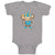 Baby Clothes Monkey Blue T-Shirt Safari Baby Bodysuits Boy & Girl Cotton