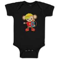 Baby Clothes Monkey Red T-Shirt Safari Baby Bodysuits Boy & Girl Cotton