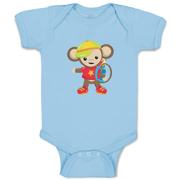 Baby Clothes Monkey Red T-Shirt Safari Baby Bodysuits Boy & Girl Cotton