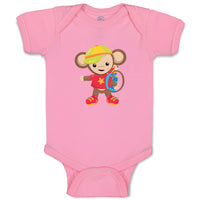 Baby Clothes Monkey Red T-Shirt Safari Baby Bodysuits Boy & Girl Cotton