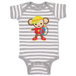Baby Clothes Monkey Red T-Shirt Safari Baby Bodysuits Boy & Girl Cotton