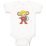 Baby Clothes Monkey Red T-Shirt Safari Baby Bodysuits Boy & Girl Cotton