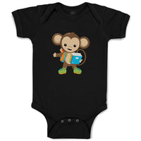 Baby Clothes Monkey Blue Book Safari Baby Bodysuits Boy & Girl Cotton