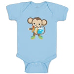 Baby Clothes Monkey Blue Book Safari Baby Bodysuits Boy & Girl Cotton