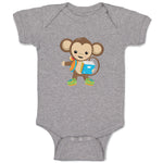 Baby Clothes Monkey Blue Book Safari Baby Bodysuits Boy & Girl Cotton