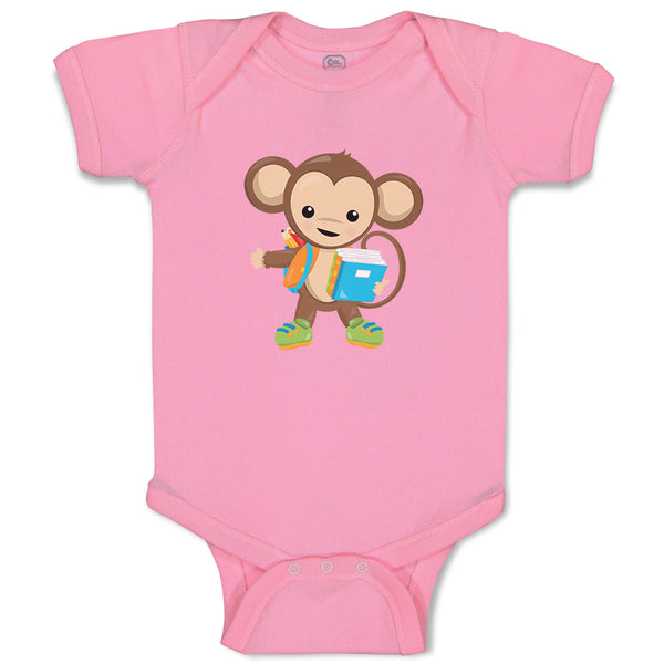 Baby Clothes Monkey Blue Book Safari Baby Bodysuits Boy & Girl Cotton