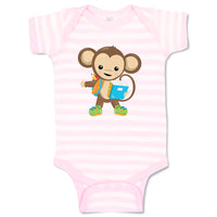 Baby Clothes Monkey Blue Book Safari Baby Bodysuits Boy & Girl Cotton