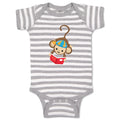 Baby Clothes Monkey Hangs Reads Book Safari Baby Bodysuits Boy & Girl Cotton