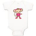 Baby Clothes Monkey Pink T-Shirt Safari Baby Bodysuits Boy & Girl Cotton