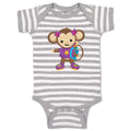 Baby Clothes Monkey Purple T-Shirt Safari Baby Bodysuits Boy & Girl Cotton