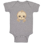 Baby Clothes Sloth Face Open Eyes Safari Baby Bodysuits Boy & Girl Cotton