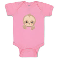 Baby Clothes Sloth Face Open Eyes Safari Baby Bodysuits Boy & Girl Cotton