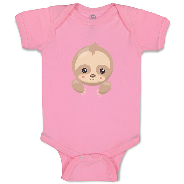 Baby Clothes Sloth Face Open Eyes Safari Baby Bodysuits Boy & Girl Cotton