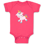 Baby Clothes White Unicorn Runs Baby Bodysuits Boy & Girl Newborn Clothes Cotton