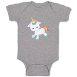 Baby Clothes White Unicorn Runs Baby Bodysuits Boy & Girl Newborn Clothes Cotton