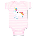 Baby Clothes White Unicorn Runs Baby Bodysuits Boy & Girl Newborn Clothes Cotton