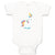 Baby Clothes White Unicorn Stands Baby Bodysuits Boy & Girl Cotton