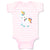 Baby Clothes White Unicorn Walks Baby Bodysuits Boy & Girl Cotton