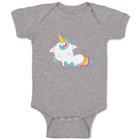 Baby Clothes White Unicorn Sleeps Baby Bodysuits Boy & Girl Cotton