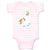 Baby Clothes White Unicorn Walks Close Eyes Baby Bodysuits Boy & Girl Cotton