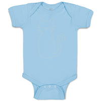 Baby Clothes Cat Mom Dad White Sits Baby Bodysuits Boy & Girl Cotton