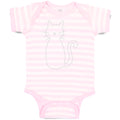 Baby Clothes Cat Mom Dad White Sits Baby Bodysuits Boy & Girl Cotton